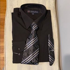 Black Dress Shirt and Tie